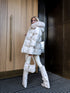 Puffy, short jacket "FUSION AD611" - BEIGE PRE-ORDER